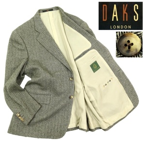 【B2552】【極美品】【カシミヤ100％】DAKS ダックス テーラードジャケット ウールジャケット ツイード サイズBB6 175