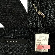 【B2555】【極美品】INTERMEZZO インターメッツォ ニットジャケット カーディガン チェック サイズM_画像9