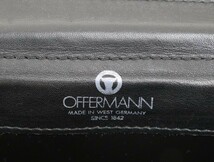 2310-77 オファーマン セカンドバッグ クラッチバッグ OFFERMANN レザー製 ブラック ダイヤルロック式_画像3