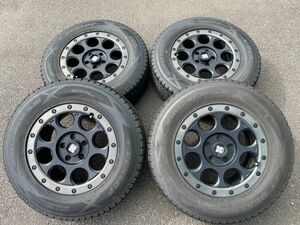 中古★デリカD5 Dパワー ホイールとタイヤ4本セット★XTREME-J 16×7J +35 114.3 5穴・ダンロップ スタッドレス 225/70R16　YHDELI-111