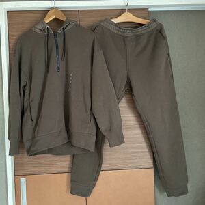 【新品　Mサイズ　セットアップ】ユニクロ　+J ドライスウェット　ハーフジップ　パーカ　パンツ　56 オリーブ　UNIQLO