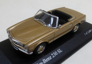 Minichamps 1/43 Mercedes Benz 230 SL 1968（ゴールド） 