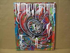  postage payment on delivery picture / flower / autograph / acrylic fiber ./ canvas F8 size / Smile / Street art plant flower DEAVLO