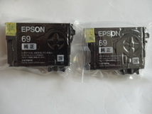 【定形外送料140円/新品】エプソン/EPSON/純正インクカートリッジ/ICBK69/×2個/砂時計/ブラック/黒/２個セット_画像1