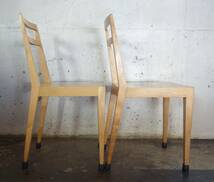 レトロファニチャー　当時物 ＊IDE’E　IDEE　イデー＊木製椅子　ダイニングチェア　ウッドチェア　二点　ナチュラル系　 ＊デザイナーズ　_画像5