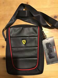 【FERRARI】スクーデリア フェラーリ オフィシャル コレクション タブレット バッグ ケース ブラック ショルダーバック 送料込クリスマスに