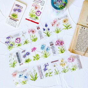 海外マスキングテープ 1ループ soniaillustration flower market 海外マステ