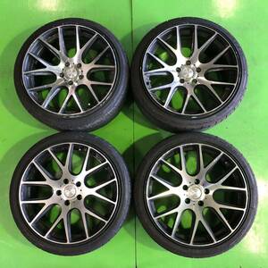 NT260 中古 LXRY HANES ラグジーヘインズ ホイール 19×8.5J +38 19×9.5J +45 PCD 114.3 タイヤ 235/35R19 4本 セット