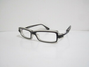 籠◆希少　入手困難　ICON　401　2146　Hand Made　アイコン　スクエア型　クリアｘブラック系　眼鏡　程度良品