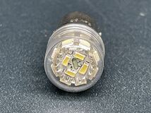 ES-127 20個 ホワイト 12LED 24V バルブ GLASS TYPE LED レトロ デコトラ アート マーカー球 BA15Ｓ バスマーカー LEDマーカー　エストック_画像3