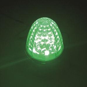 LSL-204G 2個 グリーン 緑 激光 JB メッキ レトロ デコトラ アート LEDクリスタルHPマーカー LEDバスマーカーランプ12V/24Vの画像9