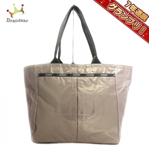 レスポートサック LESPORTSAC ハンドバッグ - 化学繊維 ゴールド×ダークグレー 美品 バッグ
