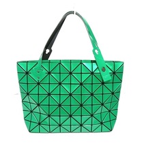 バオバオイッセイミヤケ BAOBAO ISSEYMIYAKE ハンドバッグ BB31-AG531 - PVC(塩化ビニール)×コットン×ナイロン×ポリウレタン グリーン_画像3