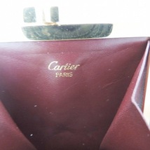 カルティエ Cartier コインケース マストライン レザー ボルドー がま口 財布_画像4