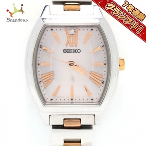 SEIKO(セイコー) 腕時計 LUKIA(ルキア) 3B51-0AM0 レディース ラインストーン/電波 ライトグレー