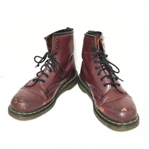 ドクターマーチン Dr.Martens ショートブーツ UK8 レザー ボルドー メンズ 靴_画像2