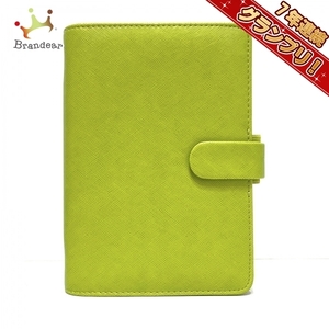 ファイロファックス Filofax 手帳 - レザー イエローグリーン 美品 財布