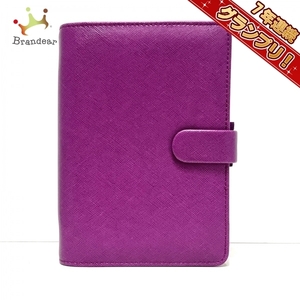 ファイロファックス Filofax 手帳 - レザー パープル 美品 財布