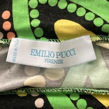 エミリオプッチ EMILIO PUCCI 半袖カットソー サイズS - グリーン×黒×マルチ レディース ハイネック トップス_画像3