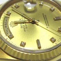 ROLEX(ロレックス) 腕時計 デイデイト 18238A メンズ 金無垢/K18YG/22コマ/8P旧型ダイヤ/2Pバケットダイヤ ゴールド_画像9
