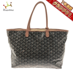 ゴヤール GOYARD トートバッグ STLOUIPMLTY01CL03P サンルイPM コーティングキャンバス×レザー ブラウン×黒×白 MAE020163 バッグ