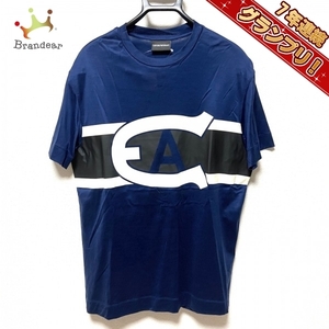 エンポリオアルマーニ EMPORIOARMANI 半袖Tシャツ サイズS - ネイビー×白×黒 メンズ クルーネック トップス