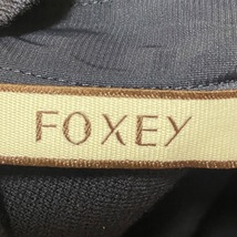 フォクシー FOXEY サイズ38 M - ダークネイビー×ダークブラウン レディース ハイネック/長袖/ひざ丈/ニット ワンピース_画像3