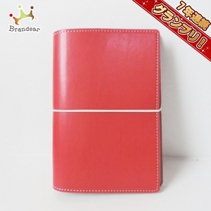 ファイロファックス Filofax 手帳 - レザー レッド 美品 財布