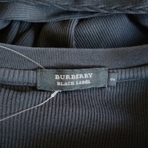 バーバリーブラックレーベル Burberry Black Label 長袖カットソー サイズ2 M - 黒×白×ブルー メンズ ヘンリーネック/チェック柄切替_画像3