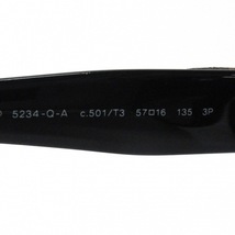 シャネル CHANEL 5234-Q-A プラスチック×レザー 黒×ダークブラウン ココマーク/レンズ劣化、コーティング剥がれあり サングラス_画像5