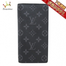 ルイヴィトン LOUIS VUITTON 長財布 M61697 ポルトフォイユ・ブラザ モノグラム・エクリプス キャンバス モノグラム・エクリプス 美品_画像1