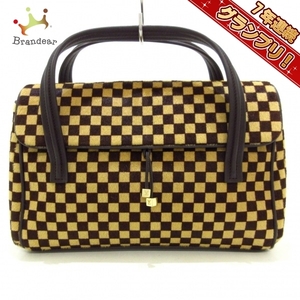 ルイヴィトン LOUIS VUITTON ハンドバッグ N92131 ソバージュ ライオン ハラコ ダミエソバージュ レディース CE1012 美品 バッグ