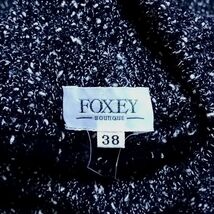 フォクシー FOXEY サイズ38 M - 黒×白 レディース ハイネック/ノースリーブ/ロング/ニット/スパンコール 美品 ワンピース_画像3