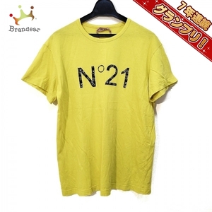 ヌメロ ヴェントゥーノ N゜21 半袖Tシャツ サイズ38 M - イエロー×黒×白 レディース トップス