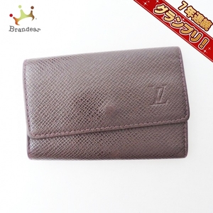 ルイヴィトン LOUIS VUITTON キーケース M30536 ミュルティクレ6 タイガ・レザー（LVロゴの刻印入り） アカジュー CA0929 財布 タイガ