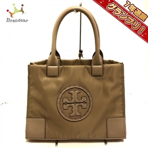 トリーバーチ TORY BURCH トートバッグ - レザー×ナイロン×金属素材 グレーベージュ スタッズ バッグ