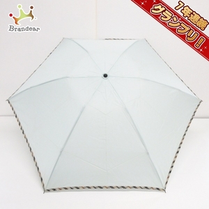ダックス DAKS 折りたたみ傘 - 化学繊維×金属素材 ライトグリーン×黒×マルチ チェック柄 傘