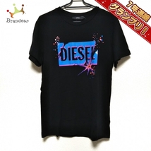 ディーゼル DIESEL 半袖Tシャツ サイズS - 黒×ライトブルー×マルチ レディース 美品 トップス_画像1