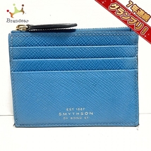 スマイソン SMYTHSON コインケース - レザー ブルー 財布_画像1