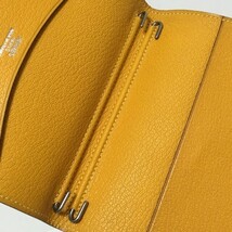 エルメス HERMES 手帳 アジェンダGM シェーブル ダークイエロー □F 財布_画像5