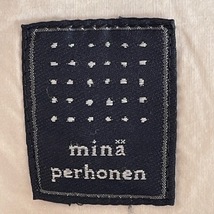 ミナペルホネン mina perhonen (mina) トートバッグ キャンバス イエローグリーン×ピンク×ライトグレー バッグ_画像8