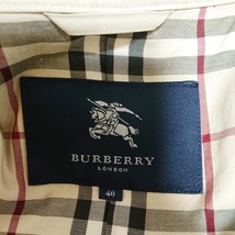 バーバリーロンドン Burberry LONDON トレンチコート サイズ40 L - アイボリー レディース 長袖/ショート丈/秋/春 コート_画像3