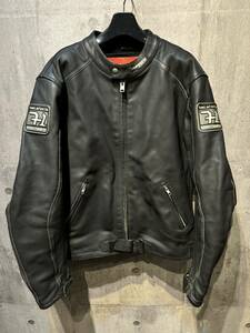 本格派の方に！人気！美品！helston's レザージャケット 牛革 本革ライダースジャケット size L DAINESE KUSHITANI 