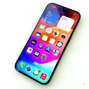 【中古 超美品】SIMフリー iPhone 15 Pro 1TB ブラックチタニウム 利用制限〇 MTUq3J/A バッテリー最大容量100% 充電回数17回 au版