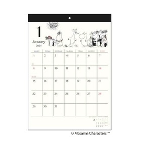 値下げ【即決】■MOOMIN/ムーミン■2024年カレンダー /月曜始まり /シンプル 壁掛け /月間 /ウォールカレンダー インテリア //S8520186