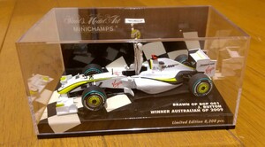 ミニチャンプス 1/43ブラウンGP BGP001 ジェンソン バトン 2009年オーストラリアGP優勝 8208個限定品 MINICHAMPS 2009年チャンピオンマシン