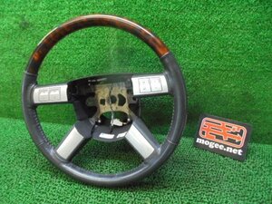 9EV1228 HA6)) Chrysler 300C GH-LE35T 2006 year 3.5 original wood combination leather steering wheel 