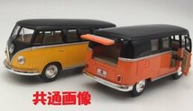 1台売り 1/32 ワーゲンバス ブラックトップ レッド TYPE2 タイプ2 コンビ アーリーバス 1962 ミニカー フォルクスワーゲン プルバック VW_画像3