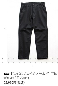 AGE OLD by FORT The Western Trousers BLACK size L《エイジオールド》ザ ウェスタン トラウザーズ ブラック