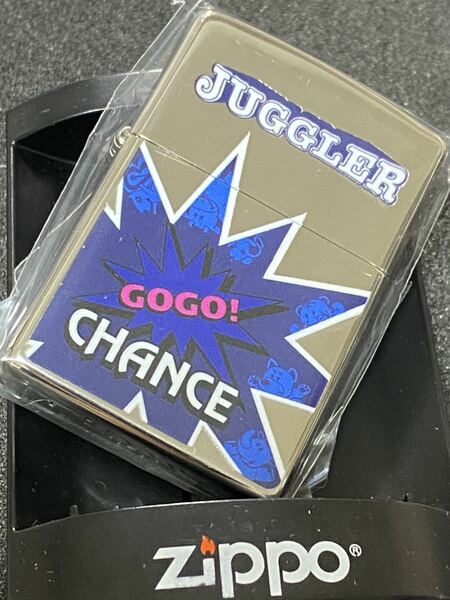 zippo ジャグラー 2面デザイン シルバー ツノッチ 希少モデル 2022年製 ② GO GO CHANCE JUGGLER